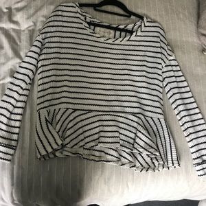 We the free  Striped peplum top